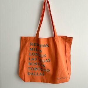Brand New Eataly Orange and Blue Large Tote Bag